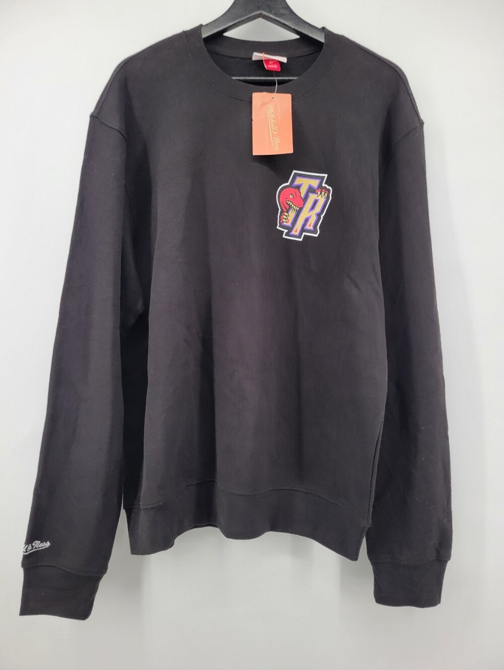 Toronto Raptors Mitchell & Ness black crewneck sweatshirt "TR" Logo Large